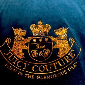 Y2K Juicy Couture Authentic Blue Gold Velour Hoodie Like New size L